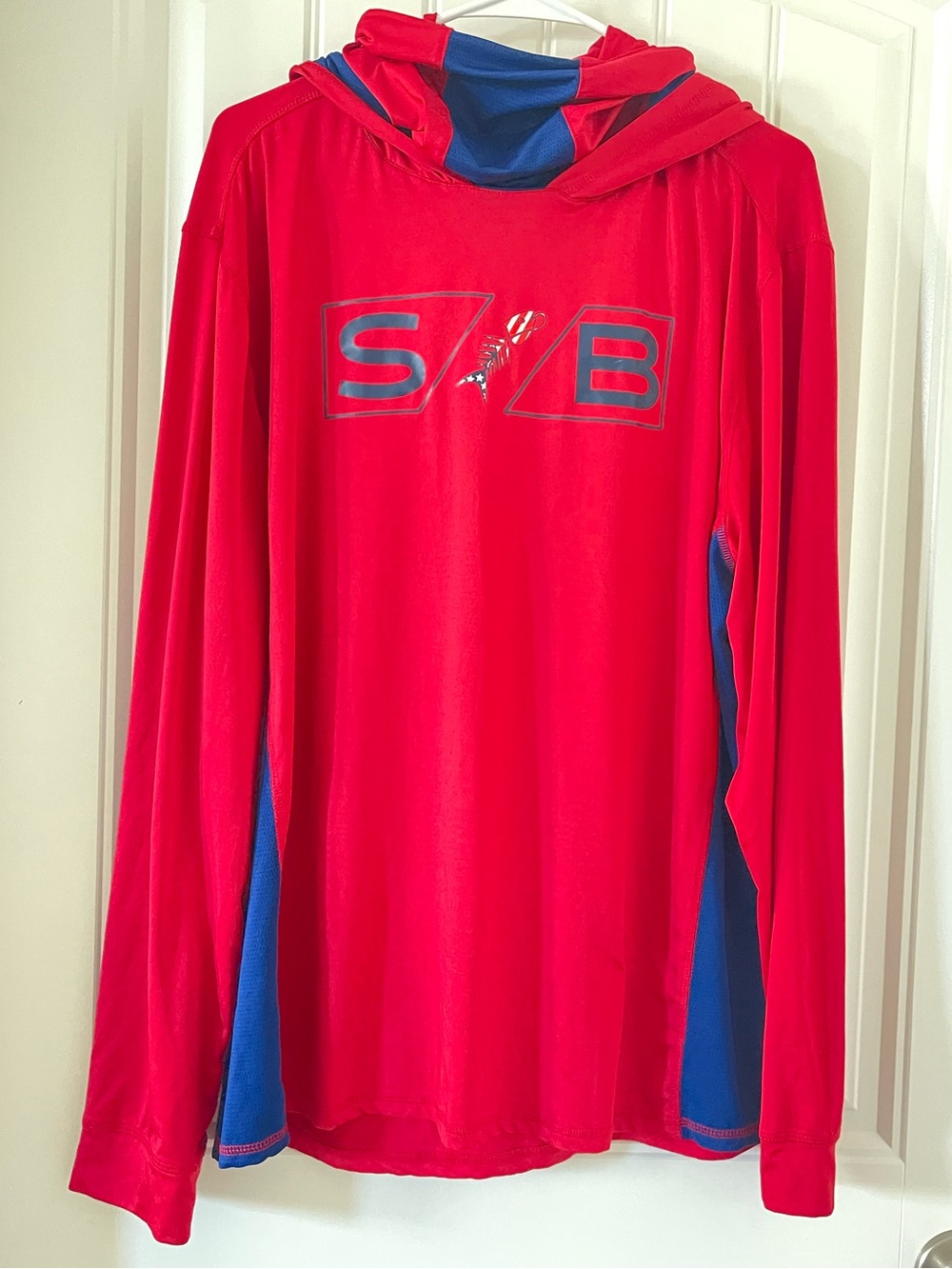 Silver Bait Red & Blue Performance Hoodie